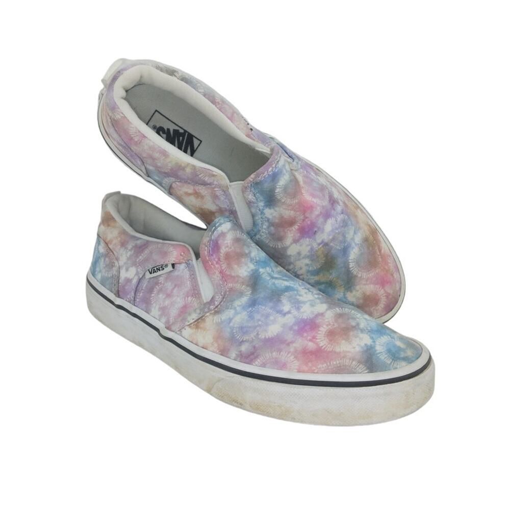 VANS PASTEL Tie Dye Womens Slip On Sneakers - Size: 5